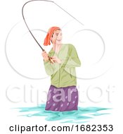 Poster, Art Print Of Fisherman Fishing