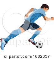 Poster, Art Print Of Soccer Player In Action