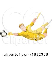 Poster, Art Print Of Goalkeeper In Action