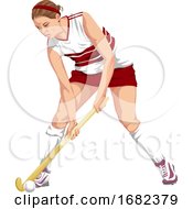 Poster, Art Print Of Female Hockey Player
