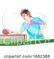 Teenager Playing Table Tennis