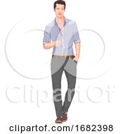Poster, Art Print Of Man With Hand In Pocket