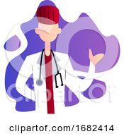 Poster, Art Print Of Male Doctor Minimalistic Occupation Illustration