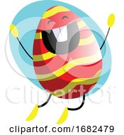 Easter Egg Jumping From Happiness Illustration Web by Morphart Creations