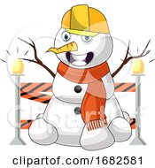 Poster, Art Print Of Working Snowman