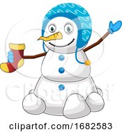 Poster, Art Print Of Snowman With Sock