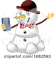Poster, Art Print Of Snowman With Digitron