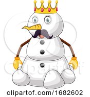 Poster, Art Print Of Snowman The King