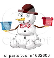 Poster, Art Print Of Snowman Winter Sale