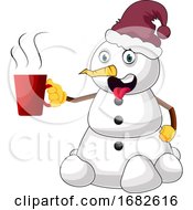 Snowman With Hot Tea by Morphart Creations