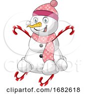 Poster, Art Print Of Pink Snowman
