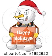 Poster, Art Print Of Happy Snowman