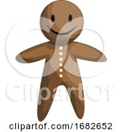 Poster, Art Print Of Christmas Gingerbread Man
