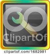 Poster, Art Print Of Settings Grey Icon Illustration With Colorful Details On White Background
