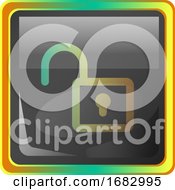Poster, Art Print Of Unlock Grey Icon Illustration With Colorful Details On White Background