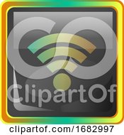 Poster, Art Print Of Wi-Fi Grey Icon Illustration With Colorful Details On White Background