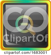 Poster, Art Print Of Zoomout Grey Icon Illustration With Colorful Details On White Background
