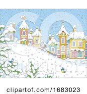 Poster, Art Print Of Snowy Village