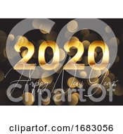 Poster, Art Print Of Gold Happy New Year Background