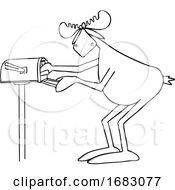 Poster, Art Print Of Cartoon Moose Checking The Mail