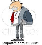 Cartoon Business Man With Duct Tape Over His Mouth by djart