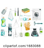 Poster, Art Print Of Cleaning And Hygiene Icons