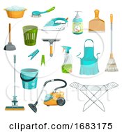 Poster, Art Print Of Cleaning Icons