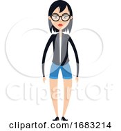 Poster, Art Print Of Girl With Glasses