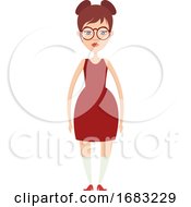 Girl With White Socks Illustration