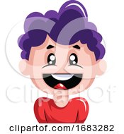 Poster, Art Print Of Young Boy Is Very Excited Illustration