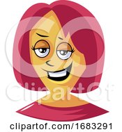 Confident Woman With Red Hair Illustration