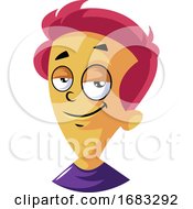 Man With Red Hair Looking Confident Illustration