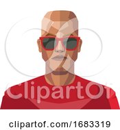 Bald Guy Wearing Sunglasses Illustration