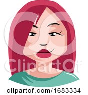 Poster, Art Print Of Red Haired Girl Being Sexy Illustration