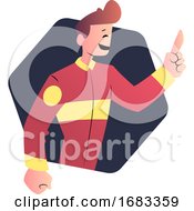 Poster, Art Print Of Cartoon Man In Red Uniform