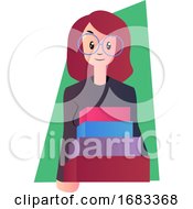 Poster, Art Print Of Cartoon Woman Carry Bunch Of Boxes
