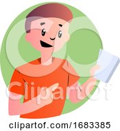 Poster, Art Print Of Cartoon Boy In Orange Shirt