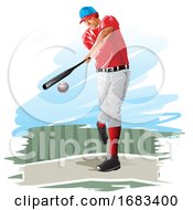 Baseball Player Illustration by Morphart Creations