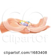 Poster, Art Print Of Human Hand With Capsules