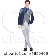 Poster, Art Print Of Young Business Man