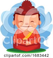 Poster, Art Print Of Buddha Wishes You Happy Chinese New Year