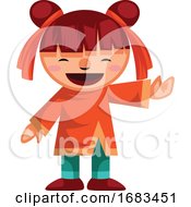 Poster, Art Print Of Chinese Girl Is Happy For A New Year Ahead