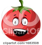 Red Tomato That Looks Very Happy by Morphart Creations