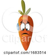 Poster, Art Print Of Worried Carrot Face