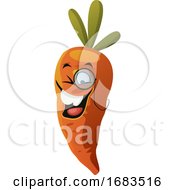Poster, Art Print Of Carrot Wearing Monocle