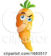 Poster, Art Print Of Angry Cartoon Carrot