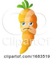 Poster, Art Print Of Sad Cartoon Carrot