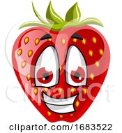 Poster, Art Print Of Happy Strawberry Face