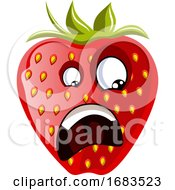 Poster, Art Print Of Afraid Strawberry Face