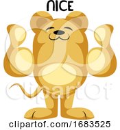 Poster, Art Print Of Yellow Mouse Showing Thumbs Up